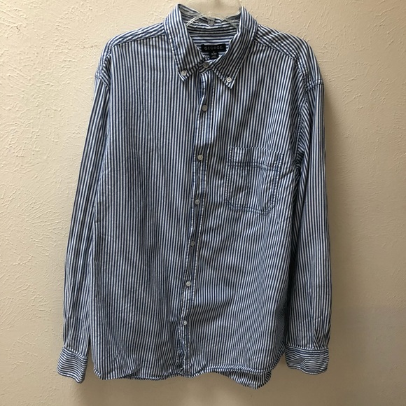 Blue and White Stripe - George Men’s Button Up - Picture 1 of 7